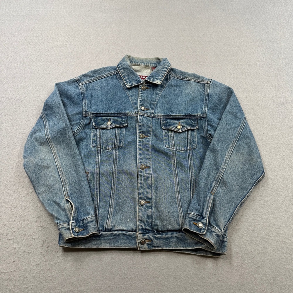 Nevada Trucker Jacket Men's Small Blue Medium Wash Cotton Button Down Classic